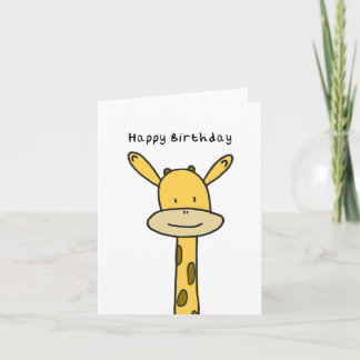 Giraffe Birthday Card Kaart