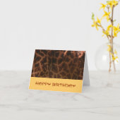 Giraffe Birthday-kaart Kaart (Gele Bloem)