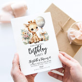 Giraffe Birthday Party Kaart