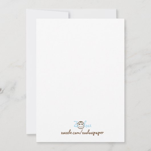 Giraffe Birthday Uitnodiging en aankondiging (Achterkant)