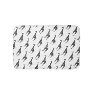 Giraffe Black en Grey Silhoutte Badmat