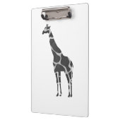 Giraffe Black en Grey Silhoutte Klembord (Links)
