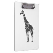 Giraffe Black en Grey Silhoutte Klembord (Rechts)