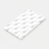 Giraffe Black en Grey Silhoutte Post-it® Notes (Schuin)