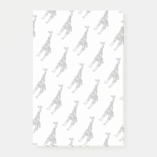 Giraffe Black en Grey Silhoutte Post-it® Notes (Voorkant)