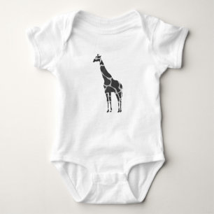 Giraffe Black en Grey Silhoutte Romper