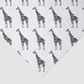 Giraffe Black en Grey Silhoutte Tissuepapier (Detail)