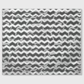 Giraffe Black, Light Grey Chevron Cadeaupapier (Vlak)