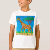Giraffe (blanc) - T-shirt basique pour garçon (Devant)