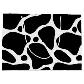 Giraffe blanche et noire Motif Grand sac cadeau (Dos)