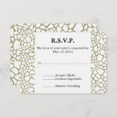 Giraffe blanche or Imprimer mariage RSVP (Devant / Derrière)