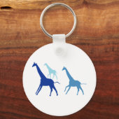 Giraffe (blauw) sleutelhanger (Voorkant)