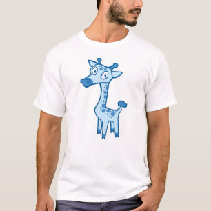 Giraffe - blauw t-shirt