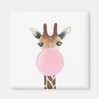Giraffe blazen bubblegum magneet