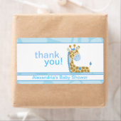 Giraffe Bleue Customisé Grand Sticker Bouteille d' (En situation)