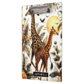 Giraffe Bloemen Waterverf Klembord (Links)