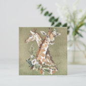Giraffe Bloemkaart (Staand voorkant)