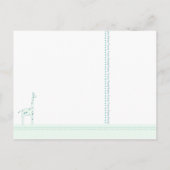 Giraffe Blue C'est un garçon faire-part (Dos)