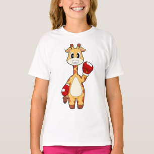Giraffe Bokser Bokshandschoenen Boksen T-shirt