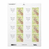 Giraffe book label (Full Sheet)