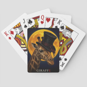 Giraffe Bovenste Hoed Gotische Surreal Pokerkaarten