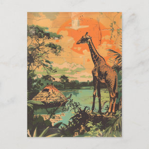 Giraffe briefkaart