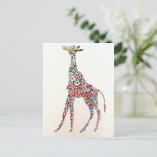 Giraffe Briefkaart (Staand voorkant)