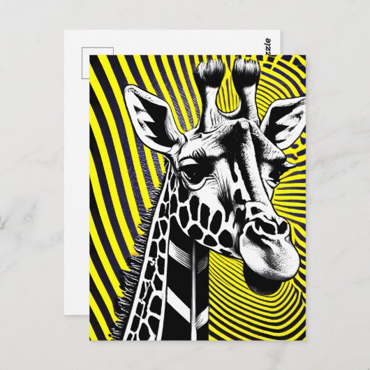 Giraffe Briefkaart (Voorkant / Achterkant)