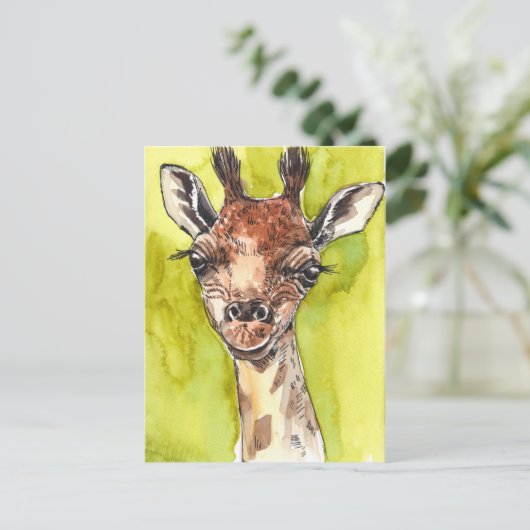Giraffe Briefkaart (Staand voorkant)