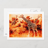Giraffe Briefkaart (Voorkant / Achterkant)