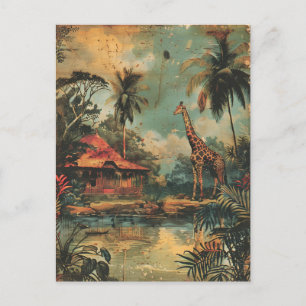 Giraffe  briefkaart