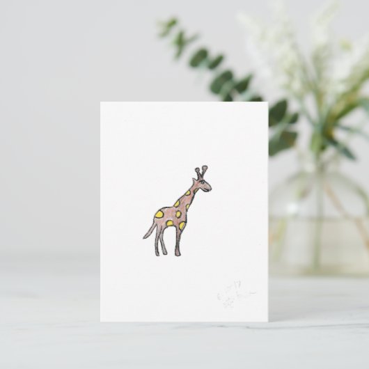 Giraffe Briefkaart (Staand voorkant)