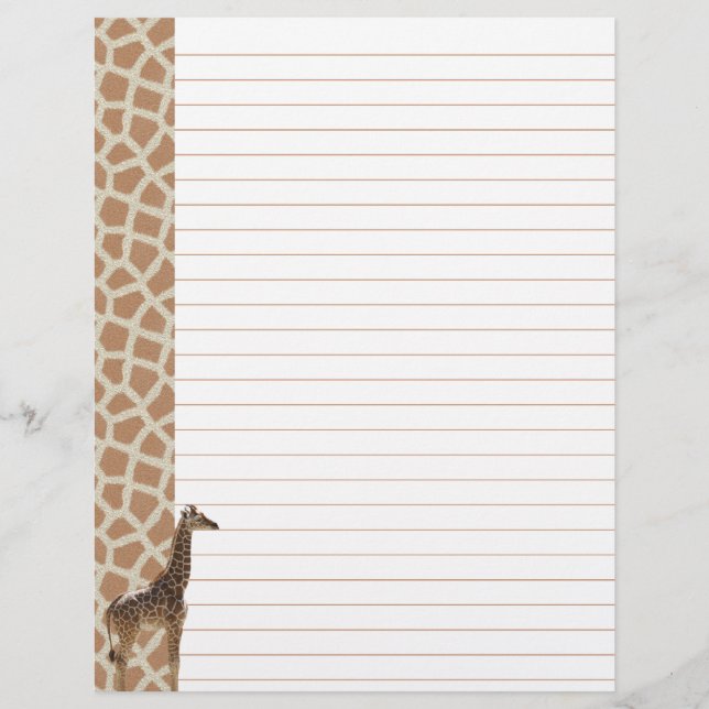 Giraffe Briefpapier (Voorkant)
