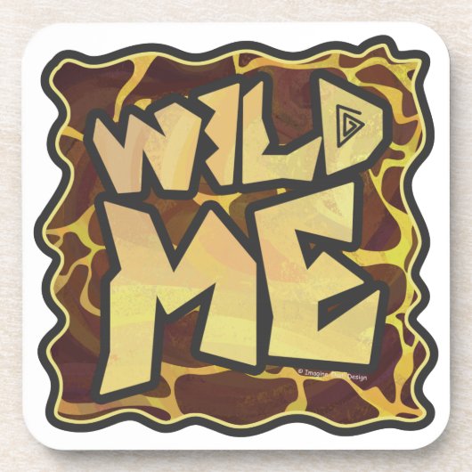 Giraffe Brown and Yellow Print Bier Onderzetter (Voorkant)