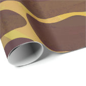 Giraffe Brown and Yellow Print Cadeaupapier (Rol Hoek)