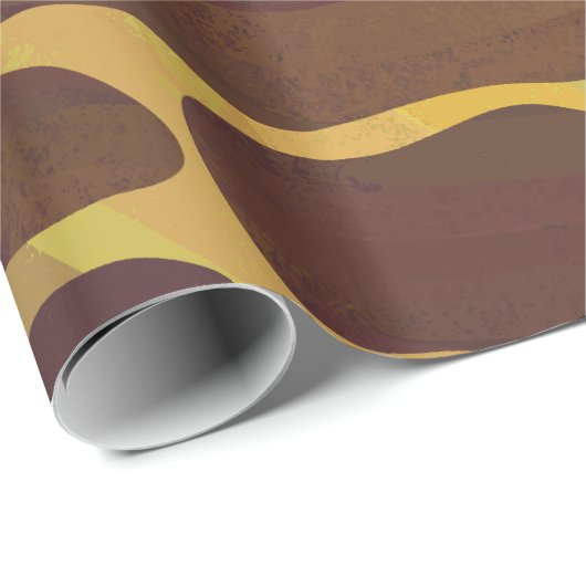 Giraffe Brown and Yellow Print Cadeaupapier (Rol Hoek)