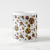 Giraffe Brown and Yellow Print Grote Koffiekop (Voorkant)