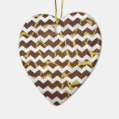 Giraffe Brown and Yellow Print Keramisch Ornament (Links)