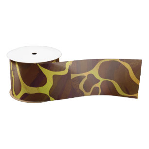 Giraffe Brown and Yellow Print Lint