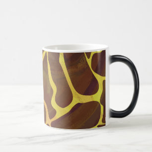 Giraffe Brown and Yellow Print Magische Mok
