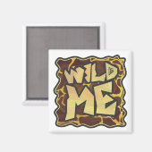 Giraffe Brown and Yellow Print Magneet (Voorkant / Achterkant)