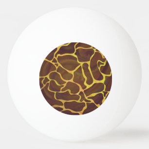 Giraffe Brown and Yellow Print Pingpongballen