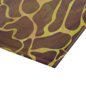 Giraffe Brown and Yellow Print Snijplank (Hoek)