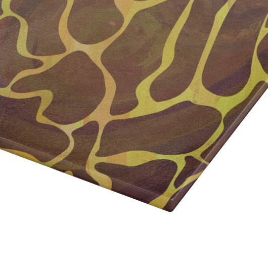 Giraffe Brown and Yellow Print Snijplank (Hoek)
