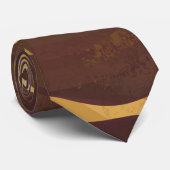 Giraffe Brown and Yellow Print Stropdas (Opgerold)