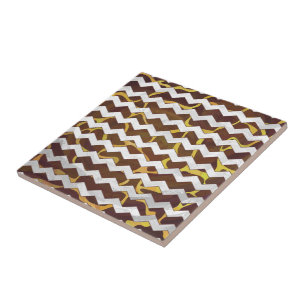 Giraffe Brown and Yellow Print Tegeltje