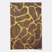 Giraffe Brown and Yellow Print Theedoek (Verticaal)