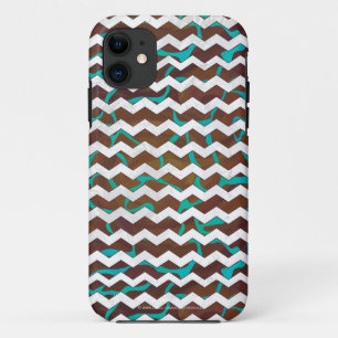 Giraffe Brown en Blauwgroen print iPhone 11 Hoesje