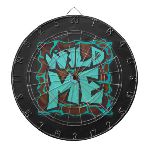 Giraffe Brown en Blauwgroen print Dartbord