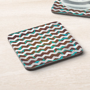 Giraffe Brown en Blauwgroen print Drankjes Onderzetter